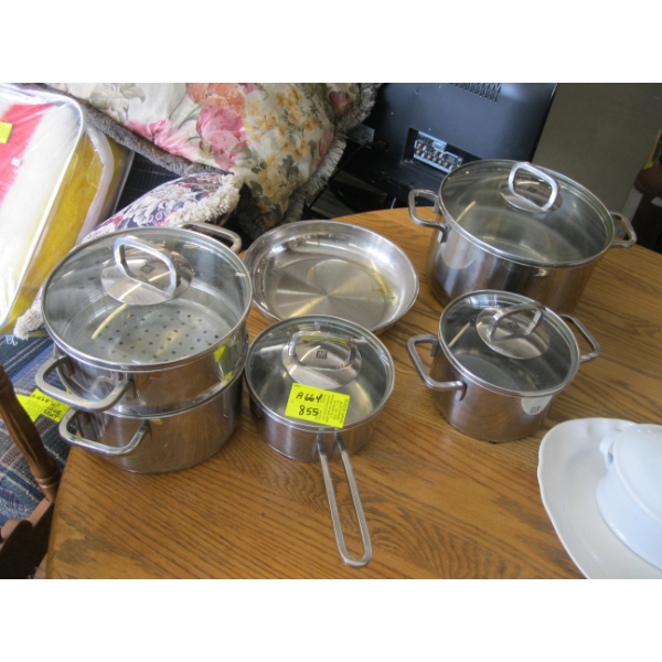 HENKELS STAINLESS STEEL POTS & PANS