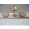 Image 1 : 3 PIECES OF PINK DEPRESSION GLASS