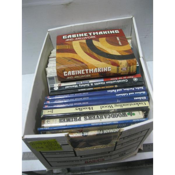 ASST. WOOD CRAFTING BOOKS, CABINETRY, ETC.