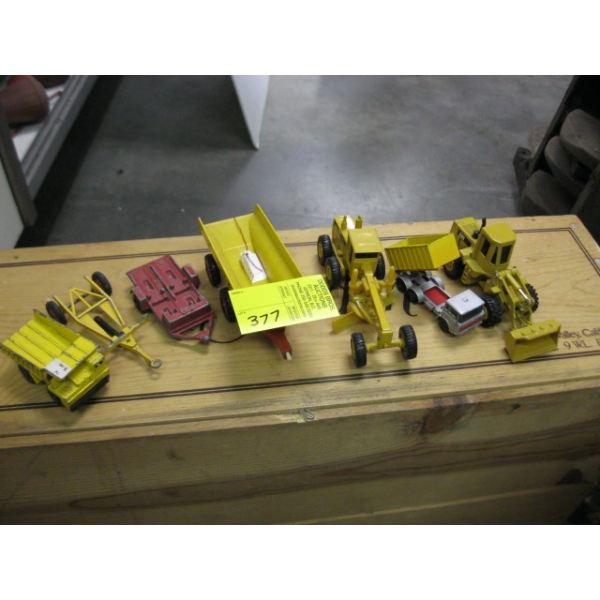 MISC. DIECAST LOADER & GRADER, FARM IMPLEMENTS, ETC.
