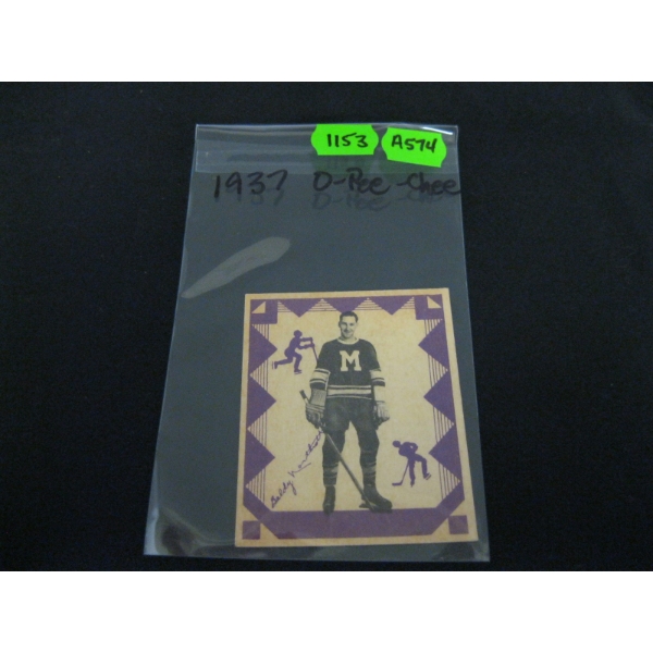 1937 O PEE CHEE HOCKEY CARD - BALDY NORTHCOTT, SERIES E #166