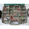 Image 2 : 2 FISHING REELS & TACKLEBOX W/CONTENTS