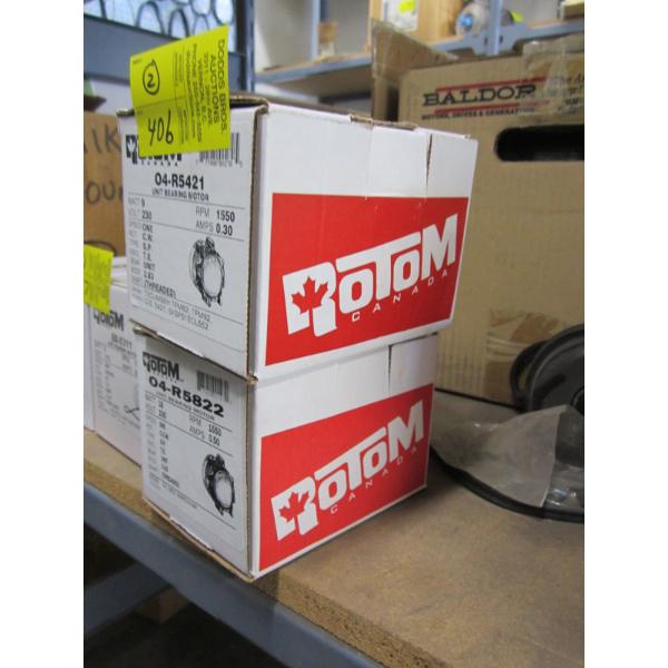 2 ROTOM UNIT BEARING MOTORS - 9W, 230V