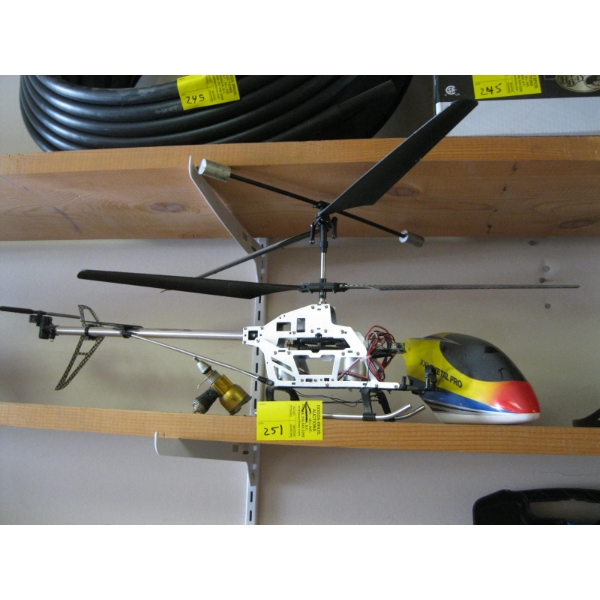 ELECTRIC REMOTE CONTROL HELICOPTER & A SM. 049 GAS AIRPLANE ENGINE