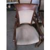 Image 2 : SET OF 6 WOOD FRAMED UPHOLSTERED DINING CHAIRS