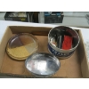 Image 3 : MISC. TIN W/STAPLER, WOODEN PADDLE, ETC.