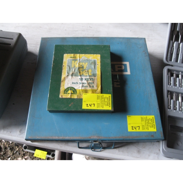 PARTIAL HEX KEY SET & A METAL CASE OF ALLEN KEY, ETC.