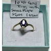 Image 1 : 10KT RING W/SM. PURPLE STONE, 1G, SZ 6