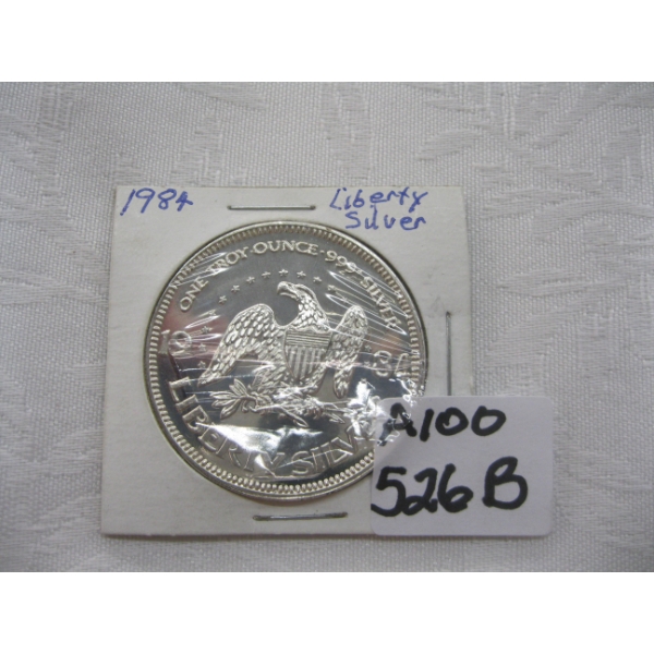 1984 LIBERTY 1 OZ. 999 SILVER COIN (TAX EXEMPT)