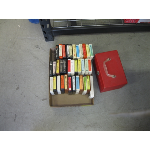 2 BOXES MISC. 8 TRACK TAPES