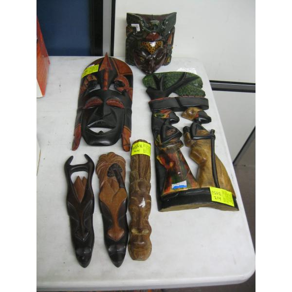 ASST. WOOD CARVED WALL HANGINGS