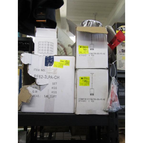 ASST. LIGHT FIXTURES & SHADES - NEW