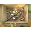 Image 2 : WOODEN BOX OF TORCHES & HOSES & 1 OXYGEN TANK & 1 OXY ACETYLENE TANK
