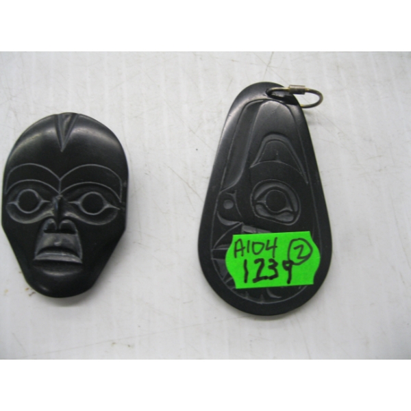 2 ARGILLITE PIECES