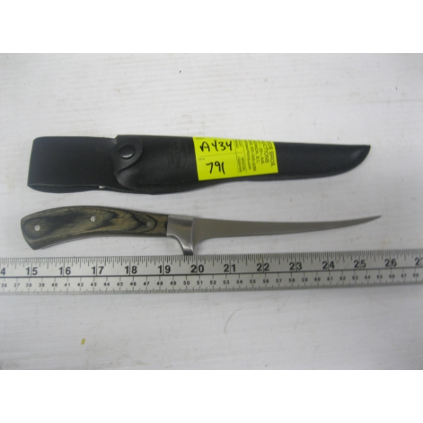 CABELLAS LONG BLADED FISH KNIFE W/SHEATH