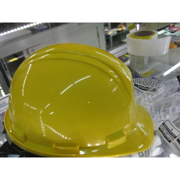 2 NEW YELLOW HARDHATS