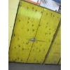Image 1 : YELLOW 2 DOOR WOODEN STORAGE CABINET