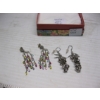 Image 2 : 2 PAIR OF .925 SILVER DANGLE EARRINGS