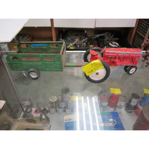 METAL TRACTOR W/METAL TRAILER