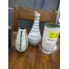 Image 1 : 3 PIECES OF WEST GERMAN MCM POTTERY VASES