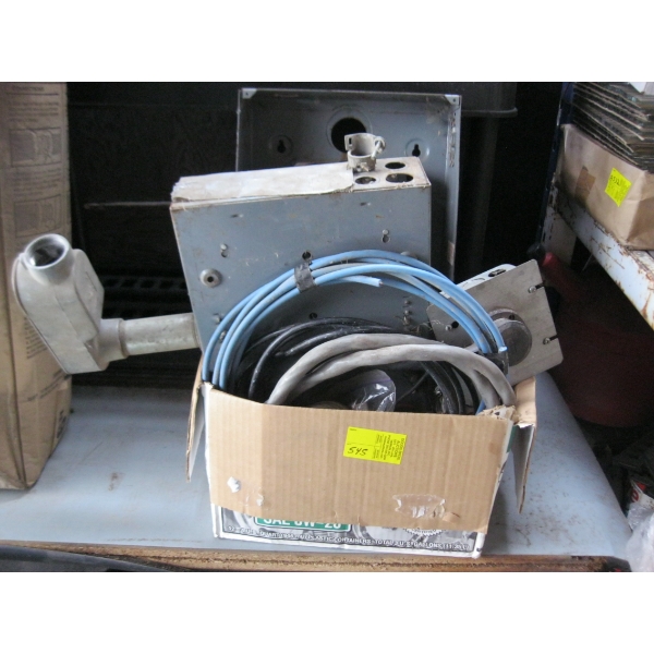 ASST. ELECTRICAL PANEL, SWITCHES, WIRE, ETC.
