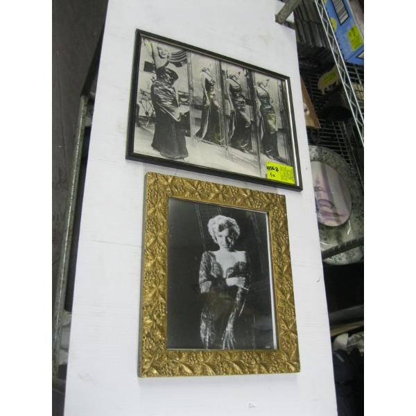 2 FRAMED PICTURES OF MARILYN MUNROE