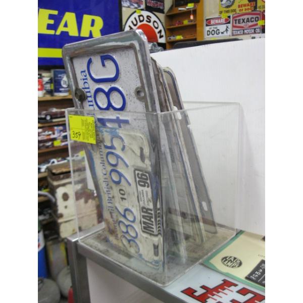 BIN W/ASST. BC LICENCE PLATES