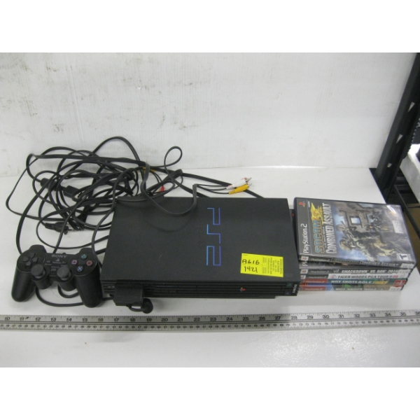 SONY PLAYSTATION 2 GAME W/ASST. GAMES & 1 CONTROLLER