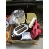 Image 3 : 3 BOXES MISC. CANNISTERS, TOASTER, GLASSES, ETC.