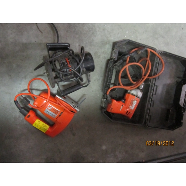 BLACK & DECKER JIGSAW, ROUTER & DRILL