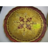 Image 2 : ORIGINAL ROUND FRAME PAINTING & A BRASS PLATE SERVING TRAY