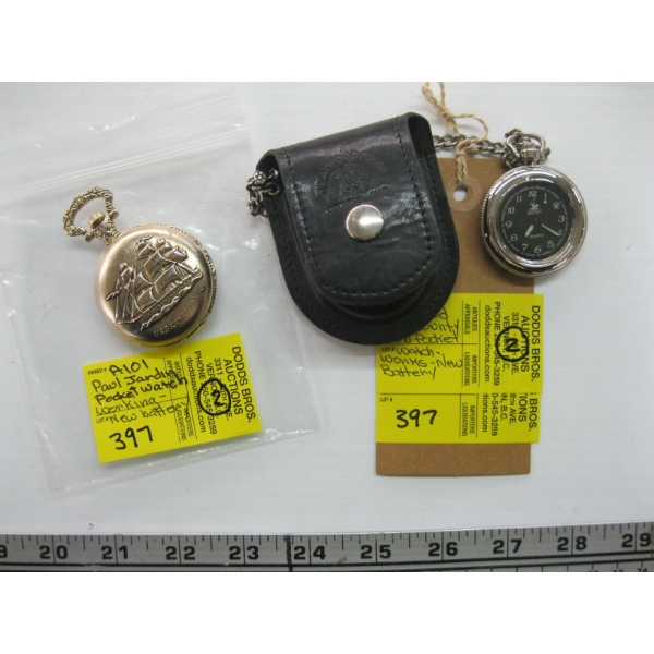 2 POCKET WATCHES - 1 W/CASE