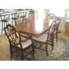 Image 1 : DUNCAN PHYFE MAHOGANY DINING TABLE W/6 HARDBACK CHAIRS