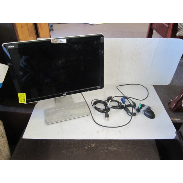 20" DELL COMPUTER MONITOR & 22" HP MONITOR