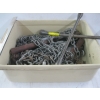 Image 5 : 2 BINS OF CHAIN, BRAD NAILER, VACUUM, ETC.
