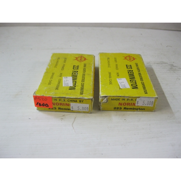 2 BOXES OF .223REM CARTRIDGES