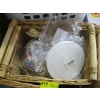 Image 2 : LAUNDRY BIN W/MISC. CONTENTS & 2 WICKER BASKETS W/CONTENTS