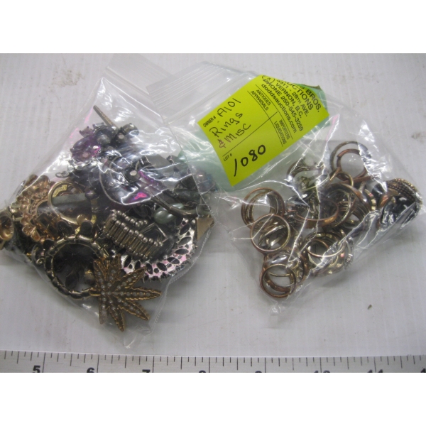 2 BAGS OF ASST. RINGS & MISC.