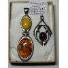 Image 1 : 2 STERLING .925 SILVER PENDANTS W/COLORED STONES