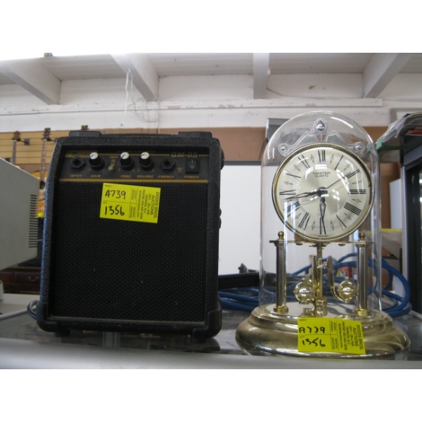 DOME CLOCK & A MINI GUITAR AMP