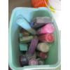 Image 5 : 2 PAILS OF COLORED SAND & MISC. SM. TILE