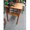 Image 2 : OAK SINGLE DRAWER ANTIQUE DESK W/SIDE BOOKSHELVES