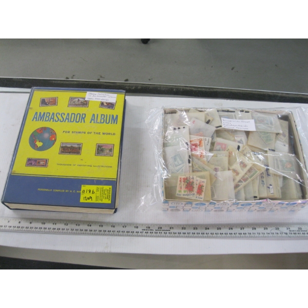 WORLD WIDE STAMPS IN BOX & ALBUM