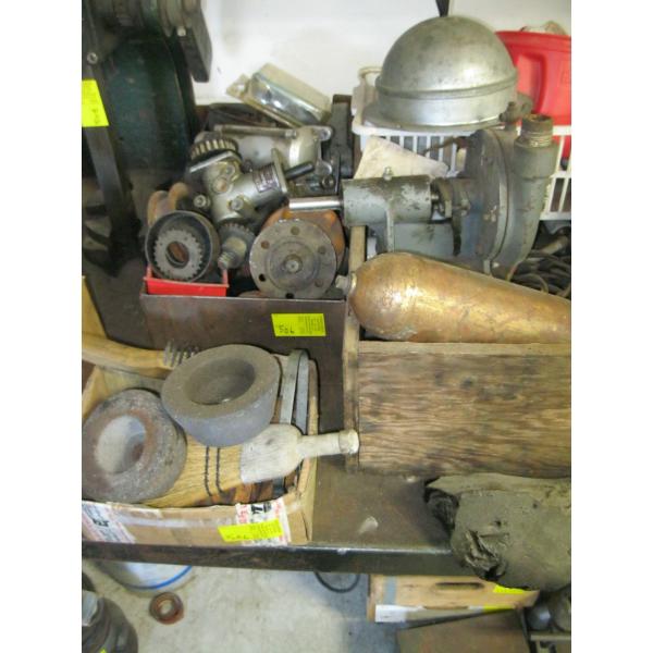 MISC. GRINDSTONES, PUMP, FITTINGS, ETC.