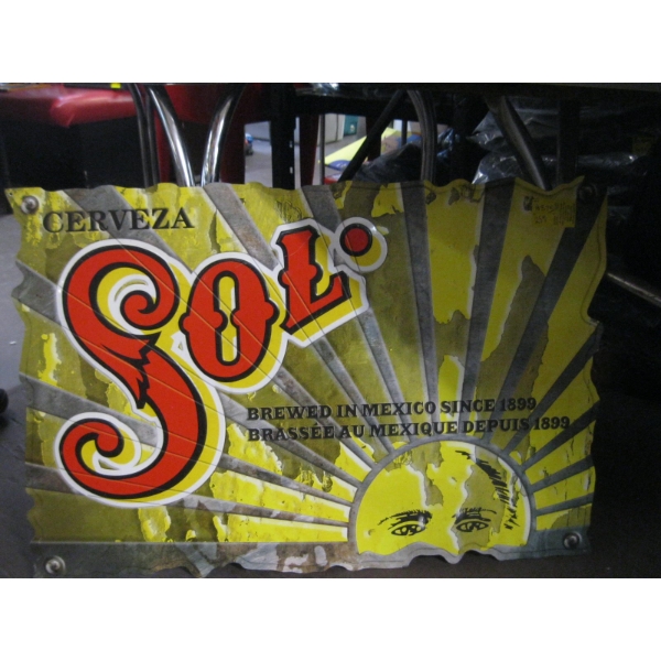 METAL SIGN - SOL - BREWED IN MEXICO