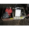 Image 1 : BIN & BOX OF MISC. CHAIN, WIRE, LIGHTS, ETC.