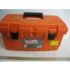 Image 1 : ORANGE BOX W/ASST. TOOLS, SPRAYERS, HATCHET, ETC.