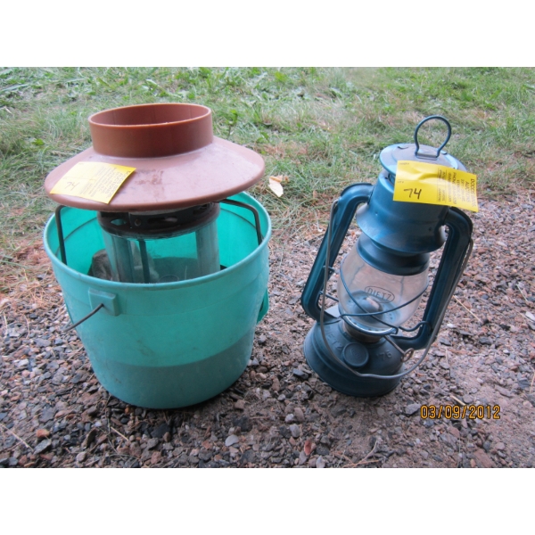 COLEMAN LANTERN & A BARN LANTERN