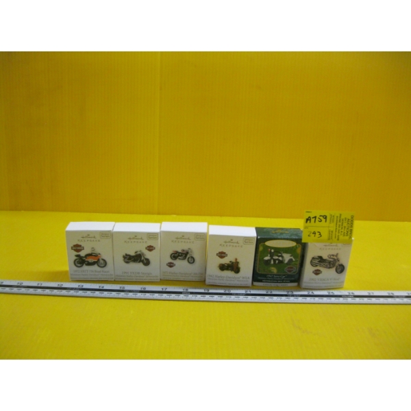 6 SM. MOTORCYCLE HALLMARK KEEPSAKE TREE ORNAMENTS