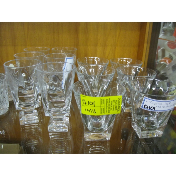 12 CRYSTAL GLASSES
